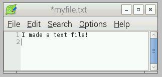 txt This creates a text file called myfile.