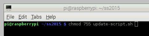 Hands-On: The Command Line Updating the Raspberry Pi We want the file to have full permissions for the owner, and
