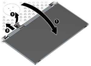 20. If it is necessary to replace the display panel: a. Remove the four Phillips PM2.0 3.0 screws that secure the display panel to the display enclosure.