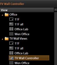 A B C View Set 1 D E F View Set 2 On CMS Live View, you can select the TV Wall Controller view on Views