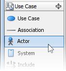 Click on UML in the toolbar and select Use Case Diagram from the drop-down menu. 2. Enter the diagram name.