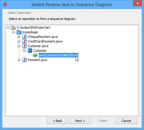 Reverse Engineer Sequence Diagram from Java Sequence diagram can help represent interactions between objects in runtime.
