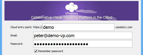 9. You ve finished subscribing to VPository. Now, go back to Visual Paradigm. You should see that the login details have been filled for you automatically. 10. Click Login.