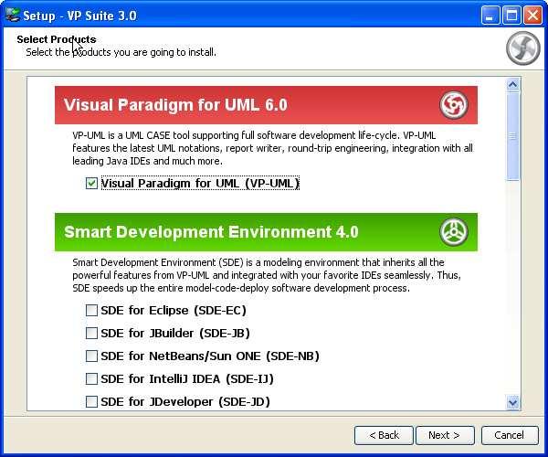 Chapter 1 Installing VP-UML 6. Keep Visual Paradigm Project (*.vpp) and Visual Paradigm License File (*.zvpl) checked if you want your system able to open the project file and the license key file.