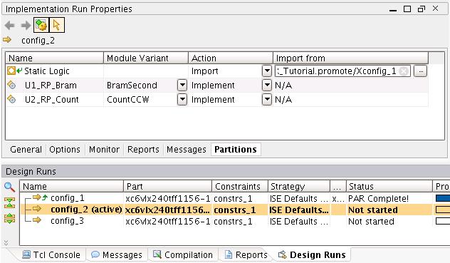 Click Finish on the Create New Runs Summary page. The Design Runs window displays the new configurations that were created through the wizard. 12. Select a new configuration in the Design Runs window.