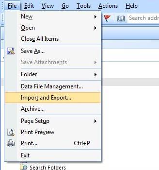 How to Export your contacts from Microsoft Outlook 2007