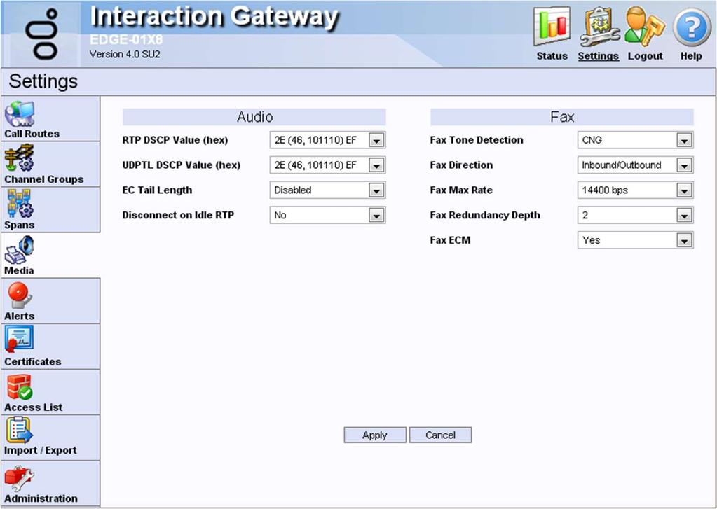 Interaction Gateway By default, Interaction Gateway sets all voice packets with a DSCP value of (101110) EF.
