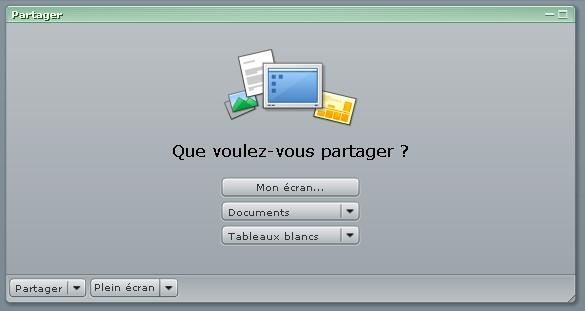 Use Adobe Acrobat Connect Pro Meeting SHARING DOCUMENTS AND PROGRAMS 1 - Use of the pod «partager» In this module, you can