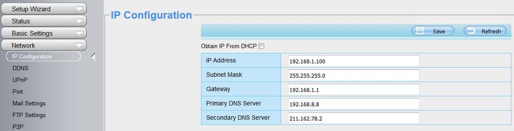 IP Address: Set this in the same subnet as your computer, or keep it as default. Subnet Mask: Keep it as default.