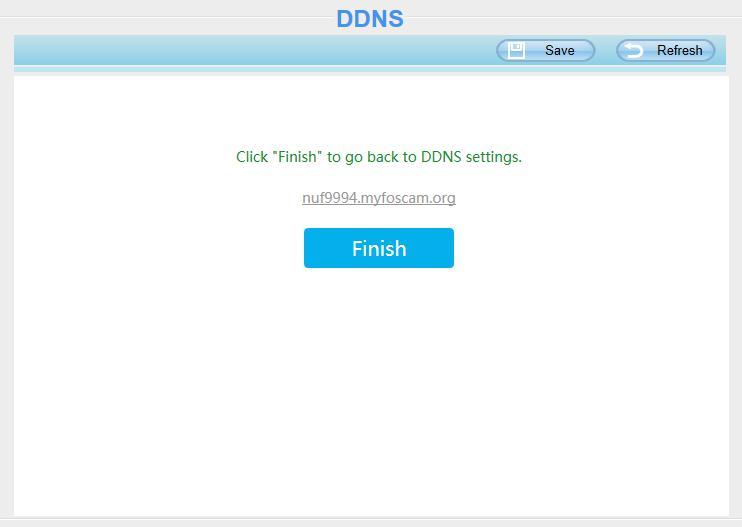 After get DDNS, click Finish to