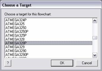 3. Create new project for Pololu 3pi robot 3.1 Run Flowcode software 3.2 Click File New ( or press CTRL + N shortcut on keyboard ) 3.3 Select ATMEGA328P target in Choose a Target window and click OK.