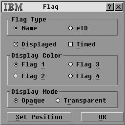 36 IBM Rack Console Switch Installation and User s Guide Figure 3.10: Flag window Determining the display of the status flag 1. Access the Flag window.