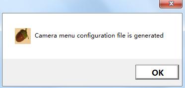 Click to restore to default settings. Click OK, a file named menu.dat has been created and saved in the selected directory. If the menu.