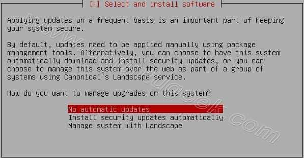 Now it will start installing software and here you need to select the server options, here I have selected as OpenSSH, LAMP and Samba server installation.