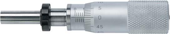 - 3-3 Micrometer Head 46 Spindle is made of stainless steel, hardened throughout and ground Scales with satin-chrome Measuring range Readings Error limit Spindle Spindle dia. Order no.