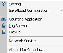 counting application, log viewer, backup, and network