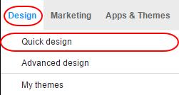 Quick design Step 1 Under Design click Quick design. Step 2 At the top of the Quick Design page, you will see the Multifunction bar, from which you can select various options.