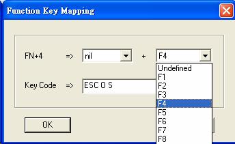 Function Key Mapping for VT series