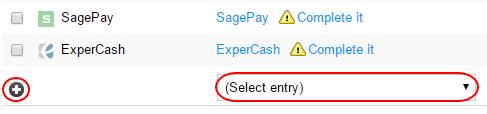 Adding new payment methods Select a new payment method from the Select entry list and click the Plus icon. Step 2 If you want to, you can edit the name of the payment in the Name in shop column.