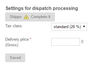 Settings Under the Settings tab you can configure the tax amount, prices and configure Shippo settings if required.