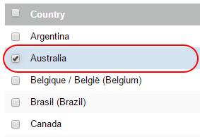 Step 2 Now select Countries. Step 3 Check the box next to the countries that you want to remove in the left-hand column of the table.