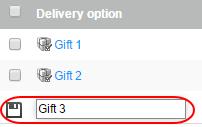 Configuring additional delivery options Delivery options enable you to offer your customers additional services in connection with a delivery, e.g. greeting cards or gift wrapping.