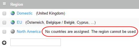 Step 4 Save the changes. You will now have created an empty region which you will now need to add countries.