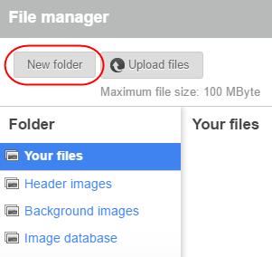 How to create a new folder You can only create other folders within the folder, Your files, and its sub folders.