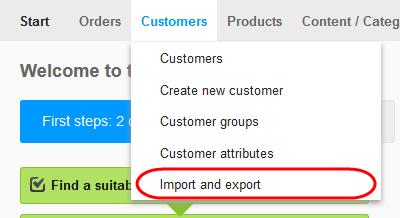 Re-importing data You can re-import exported and edited CSV files into your shop. During this process any changed data is transferred into the database associated with your website.