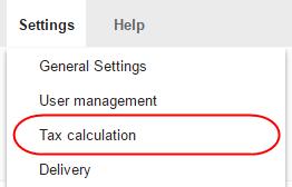 Show prices inclusive of VAT Select Settings in the Administration area in the main menu and then select Tax calculation.