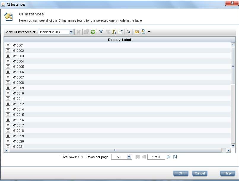 Chapter 2: Integration Setup 9. Right-click the Incident query node, and select Show Element Instances.