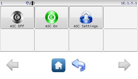 COMMISSIONING OF FIFE-500 4-5 Set ASC Threshold 1 (Pos) to 29490 Set ASC Threshold 2 (Neg) to -29490 Press the ACCEPT button to exit menu Press ASC ON button The "ASC ON"