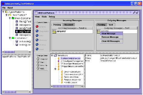 Jade Tools Jade Management Tools V Introspector Agent The Introspector Agent allows to monitor and control both the queue of sent and received messages