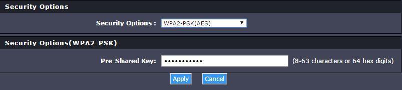 The following section outlines options when selecting PSK (Preshared Key Protocol), Create your Wireless security Passphrase (password or key): Passphrase Enter the passphrase.