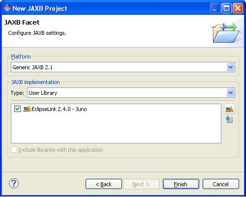 Creating Database Web Services from Builder XML Figure 3 8 The JAXB Facet Page 7.