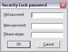 Section 1 Security Lock Changing the Security Lock password Changing the Security Lock password Security Lock > File > Password di4007uk.