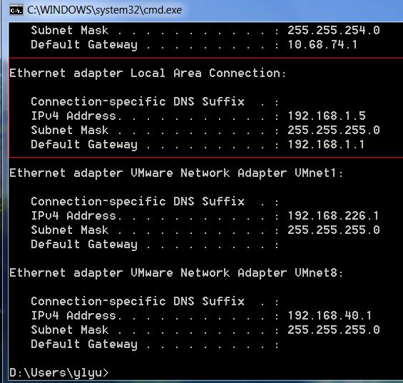 On your Windows-based localhost computer, open Command Prompt, and type ipconfig to find out your local computer s ip address.