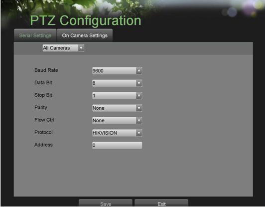 Configuring PTZ Cameras Configuring Basic PTZ Settings Settings for a PTZ camera must be configured before it can be used.