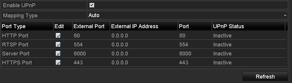 If you select Auto, the Port Mapping items are read-only, and the external ports are set by the router automatically. 1) Click Apply to save the settings.