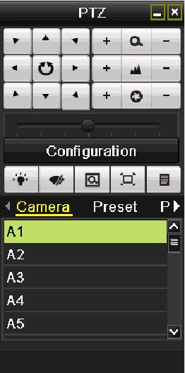 4.2.2 PTZ Control Panel In the Live View mode, you can press the PTZ Control button on the IR remote control, or choose the PTZ Control icon to enter the