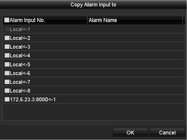 Figure 5. 23 Alarm Handling The IP Camera is supported by HDVR series only. 5) Choose the alarm triggered recording channel. 6) Check the checkbox to select channel. 7) Click Apply to save settings.