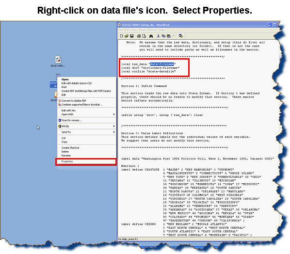 To display the box, put the cursor on the icon and right-click. Go to Properties. And left-click. Set the box next to WordPad.