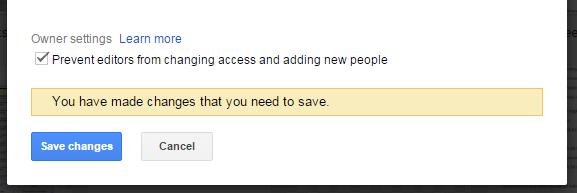 11. When done, click the Save changes button.