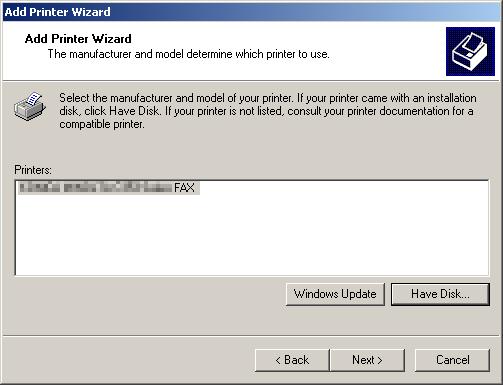 3.3 Installation using Add Printer Wizard 3 17 Select a desired fax driver folder on the CD-ROM, and then click [Open].