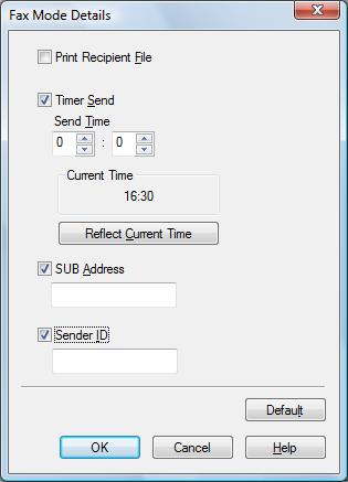 4.1 Sending a fax 4 4.1.4 Configuring the transmission conditions When sending a fax, click [Fax Mode Setting Details] in the [FAX Transmission Popup] window to display the [Fax Mode Details] window.