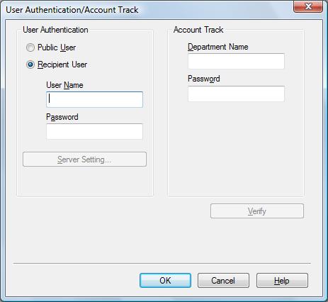 4.4 Configuring the [Basic] tab settings 4 4.4.2 Configuring user authentication settings When the authentication mode is configured on this machine, enter the user name and password.