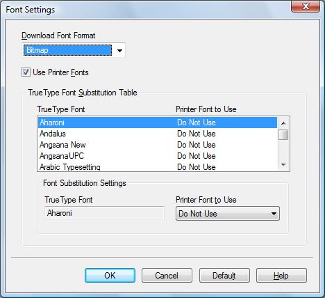 4.7 [Quality] tab settings 4 4.7 [Quality] tab settings Item Name [Font Settings.