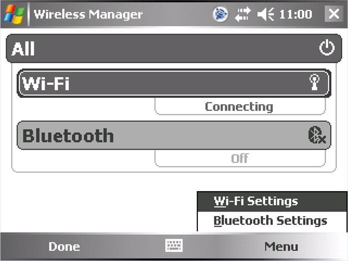 You must be outside in an open environment to gain an initialization and satellite acquisition. MiFi Card Setup in the Wireless Manager Start with opening the Settings menu in the Start menu.
