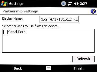 In the next window, you will be prompted to select a service to use from your GPS receiver.