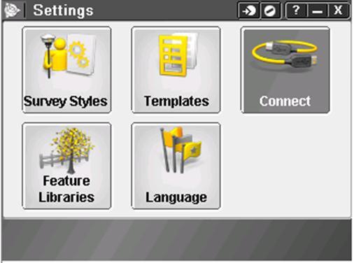 ) Configuring the Survey Style In the Settings window, we will star with the connection settings.